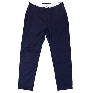 Relwen Mens 30 Flyweight Flex Chino Pants Navy Blue Stretch Utility Workwear